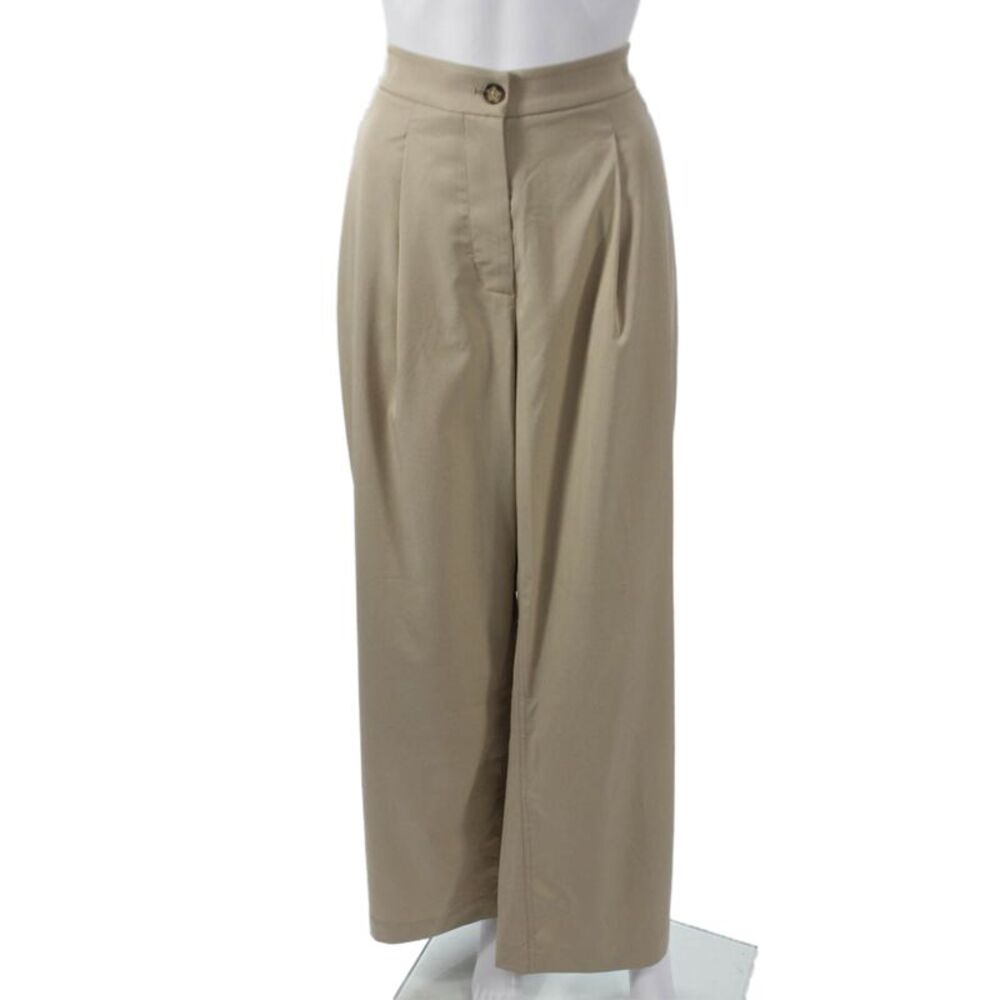 Kit And Ace Unisex Dress Pants Beige Tencel Blend Button Inseam 30 Size 12